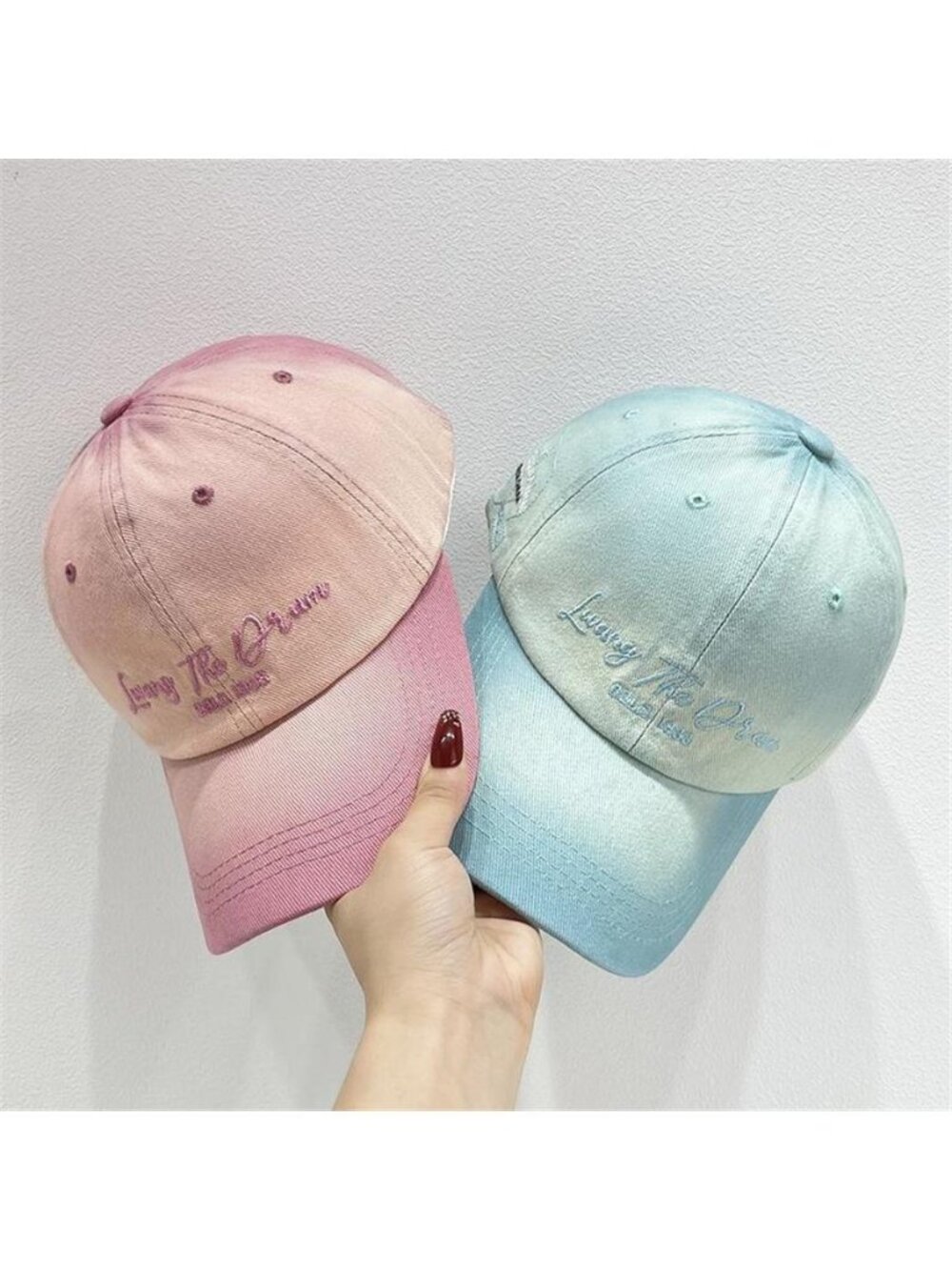 Gradient Color Embroidered Baseball Cap - Picture 3 of 8